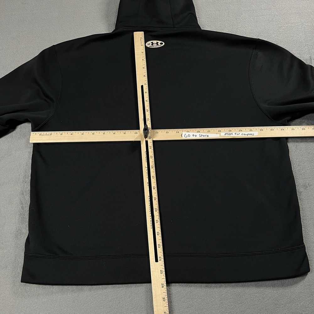 Under Armour Hoodie Mens L Black Icon Digital Camo Hunting Drawstring Sweatshirt - Picture 9 of 12